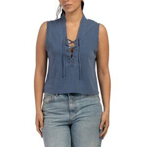 AMO DENIM Indigo Made In Usa Aviva Tank Top